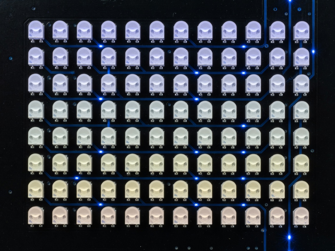 LED 燈珠依色度分 bin 與色彩一致性示意