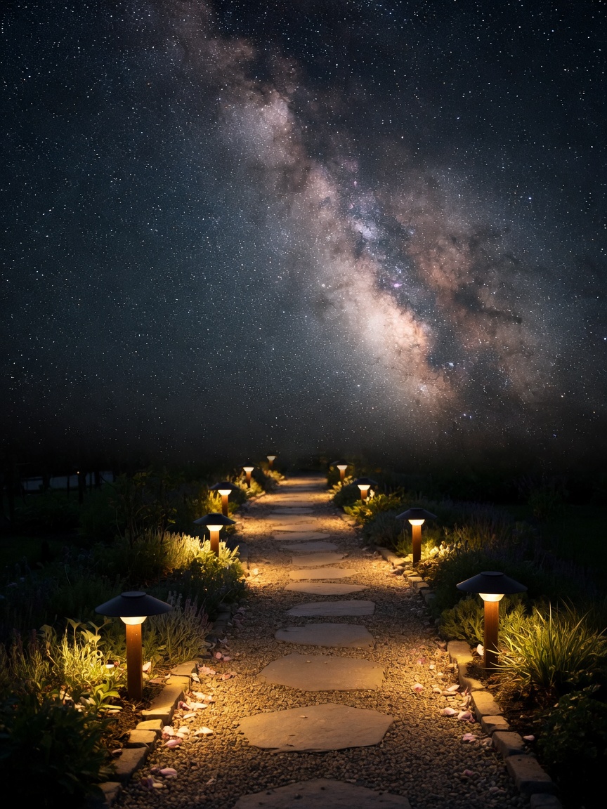 城市上空的天空輝光與越界光侵擾示意，多餘的上射光讓星空消失